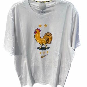 Nike White Tee with Rooster Graphic